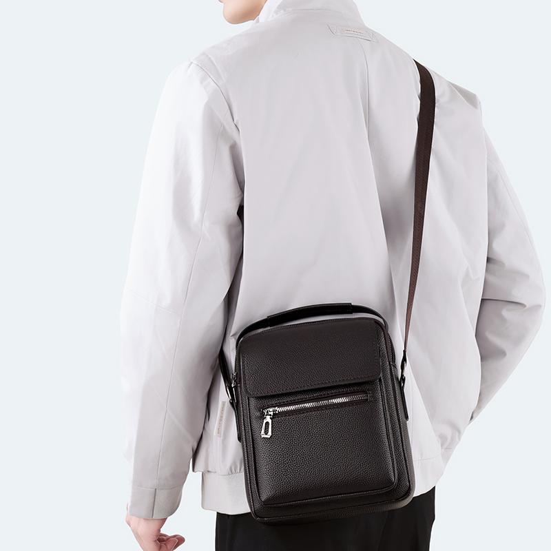 Neue Herren Umhängetaschen PU-Leder Hohe Qualität Tragetasche Mode Business Umhängetasche Retro Ledertaschen Bauchtasche