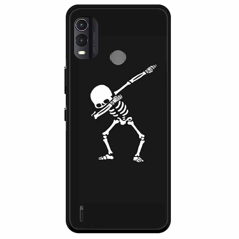 Soft Silicone Cover For Nokia C22 Case 2023 TPU Wolf Lion Painted Black Phone Coque for Nokia C22 C 22 4G Black For NokiaC22