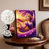 Obraz Disneyho Rapunzel vykládaný perleťovými korálky. Umělecké dílo ručně vyšívané perlami, které slouží jak jako dárek, tak jako domácí dekorace.