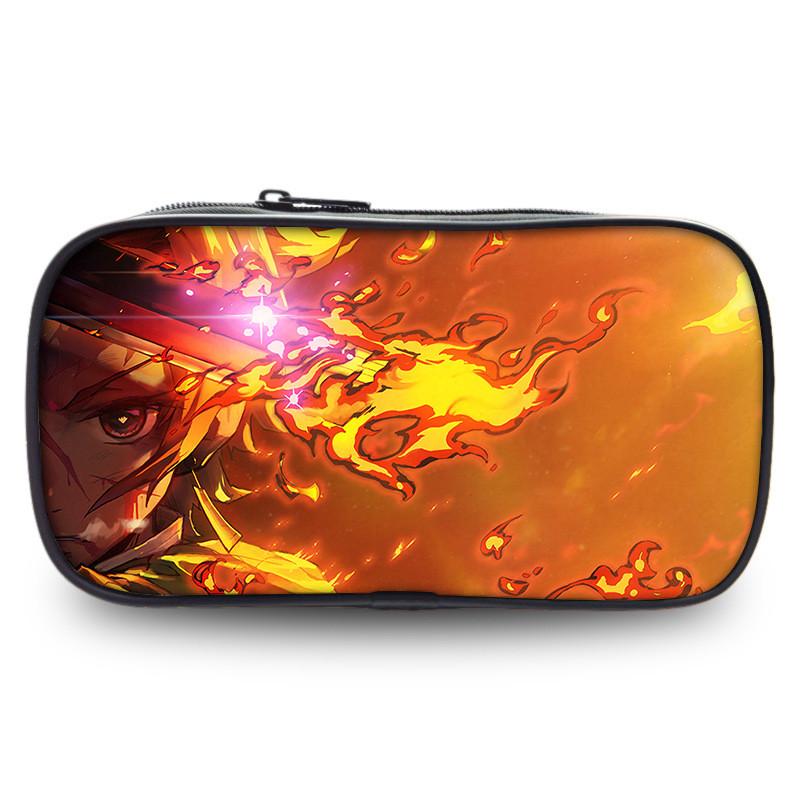 Durable Slayer Demon Pen Bag Versatile Oxford Fabric Large Capacity Stationery Holder