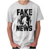 Funny Bigfoot Sasquatch Joke Fake News Humor Womens or Mens Crewneck T Shirt Tee