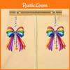 Creative Rainbow Bow Women's Acrylic Earrings For Women And Men Summer