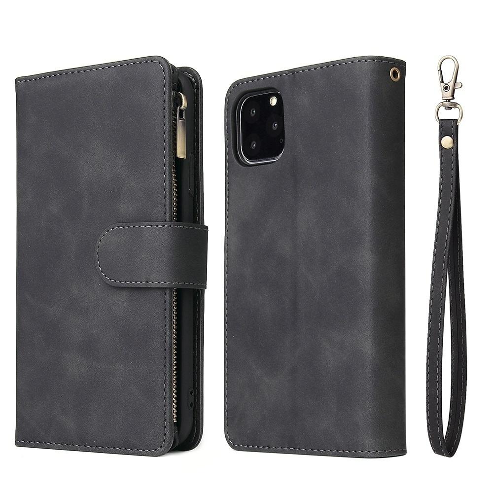 Etui Portfel ze Skóry Premium na iPhone 16 15 14 13 12 11 17 Pro Max Plus 17Air 16e Portfel z Zamkiem Błyskawicznym Miejsca na Karty Magnetyczne Pokrowiec z Klapką