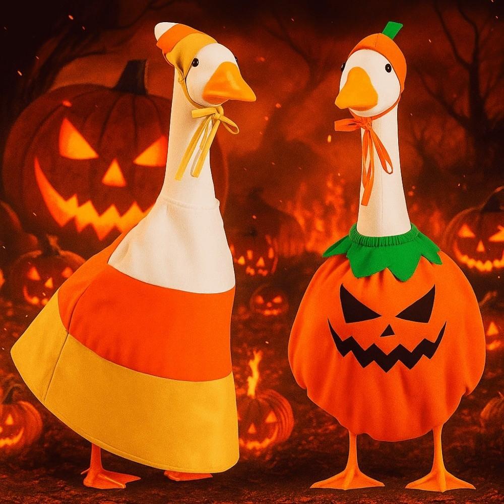 Cloak Halloween Porch Goose Costume Witch Hat Pumpkin Lawn Goose Outfit 23inch Creative Garden Goose Costume Porch Goose Clothes