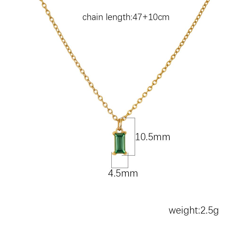 Antique rectangular stone green zircon earrings, fringed ear buckles, boutique jewelry, European and American fashion earrings, personalized small