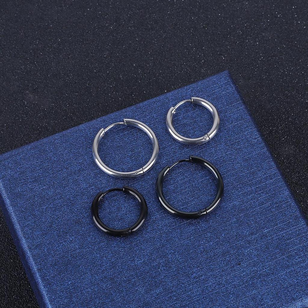 1Pcs Circle Hoop Earring for Women Men Ear Rings Ear Huggie 6-18mm
