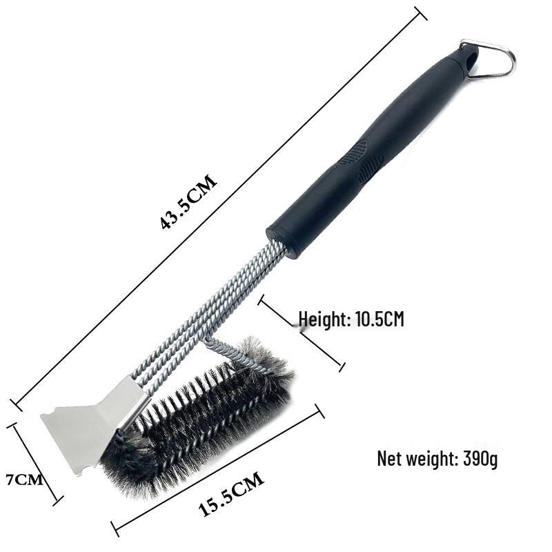 Stainless Steel BBQ Grill Cleaning Brush (3-Pack)