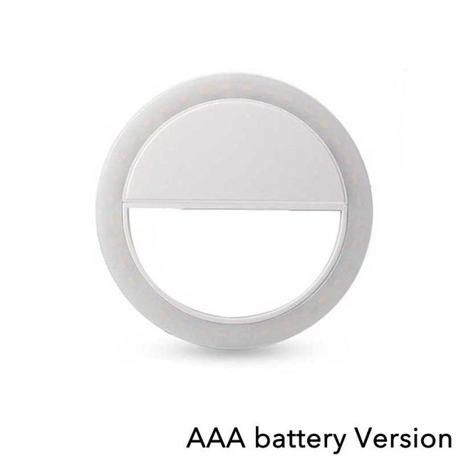 Battery Selfie Light Ring Light LED Photographic Lighting Photo Lamp Video Light Photography Ringlight Photo For iPhone Xiaomi