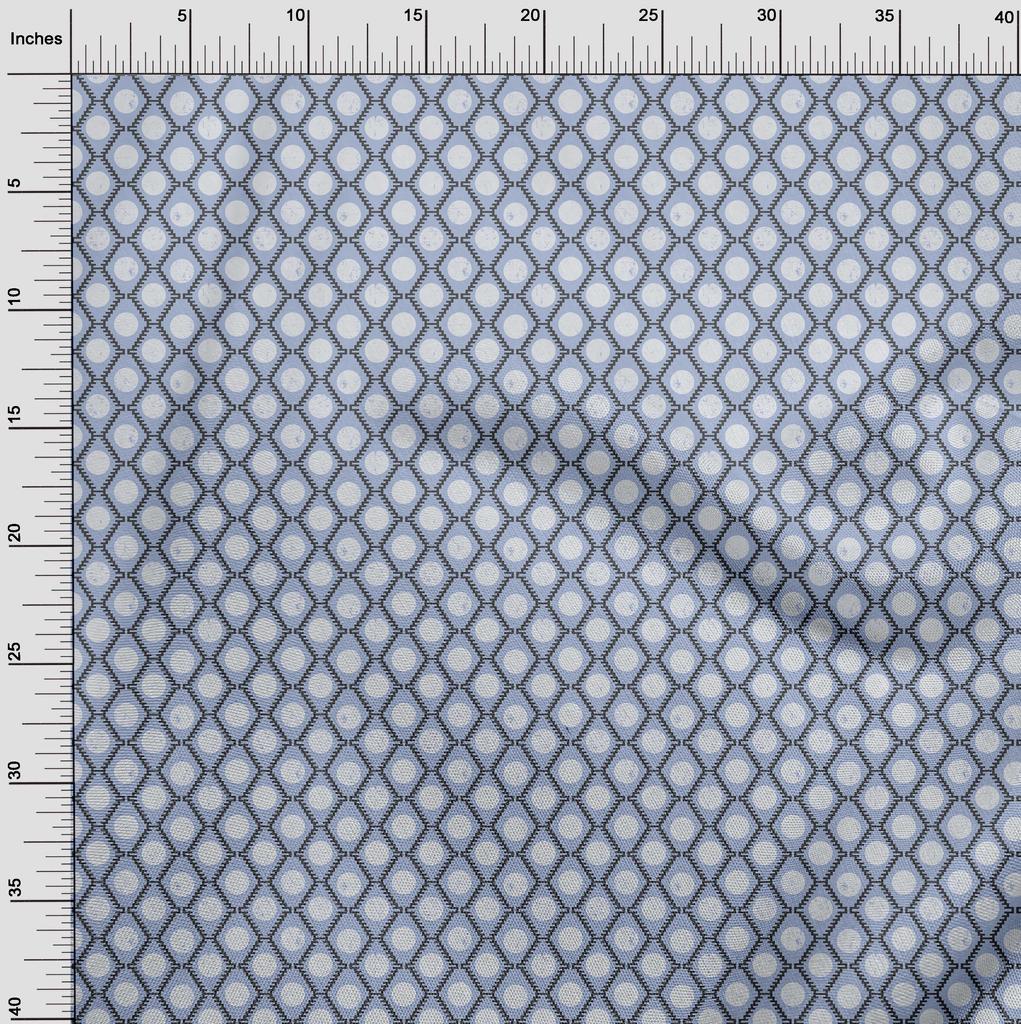 oneOone Cotton Flex Grayish Purple Fabric Asian Block Print Geometric Sewing Craft Projects Fabric Prints By Yard 40 Inch