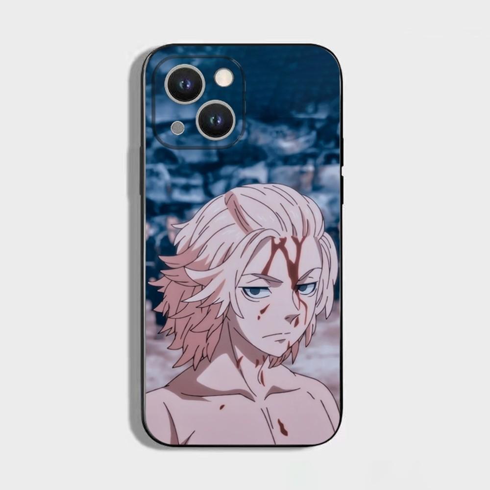 T-Tokyo Revengers Anime Handyhülle Für iPhone 16 15 Plus 14 13 Pro Max 12 Mini 11 X XS XR 7 8 8Plus Schwarze Weiche Handyhülle