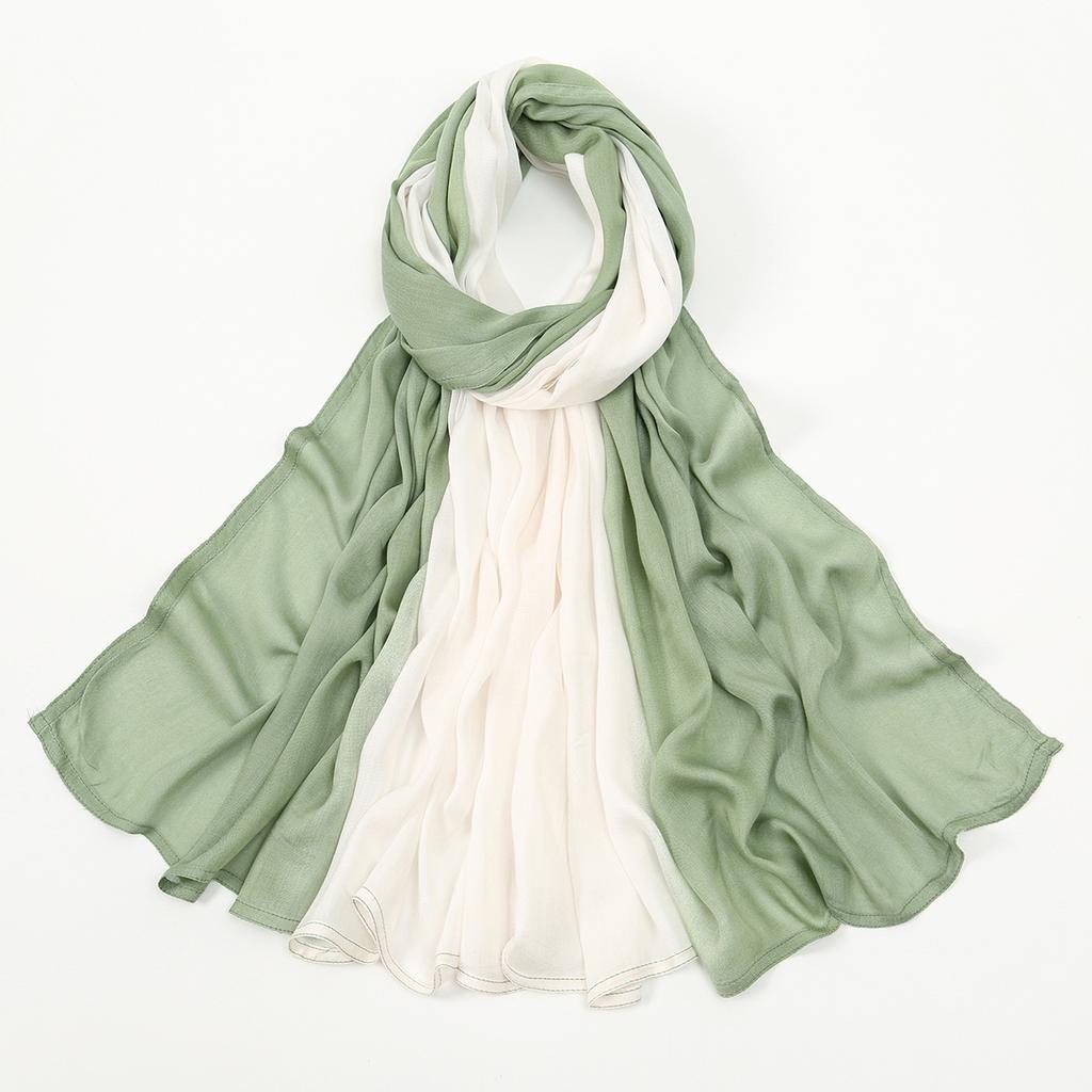 New Arrival Gradient Cotton Rayon Hijab Scarf For Women Muslim Hiabs Ombre Big Size Shalws Headscarf Wraps Headband Islam Turban