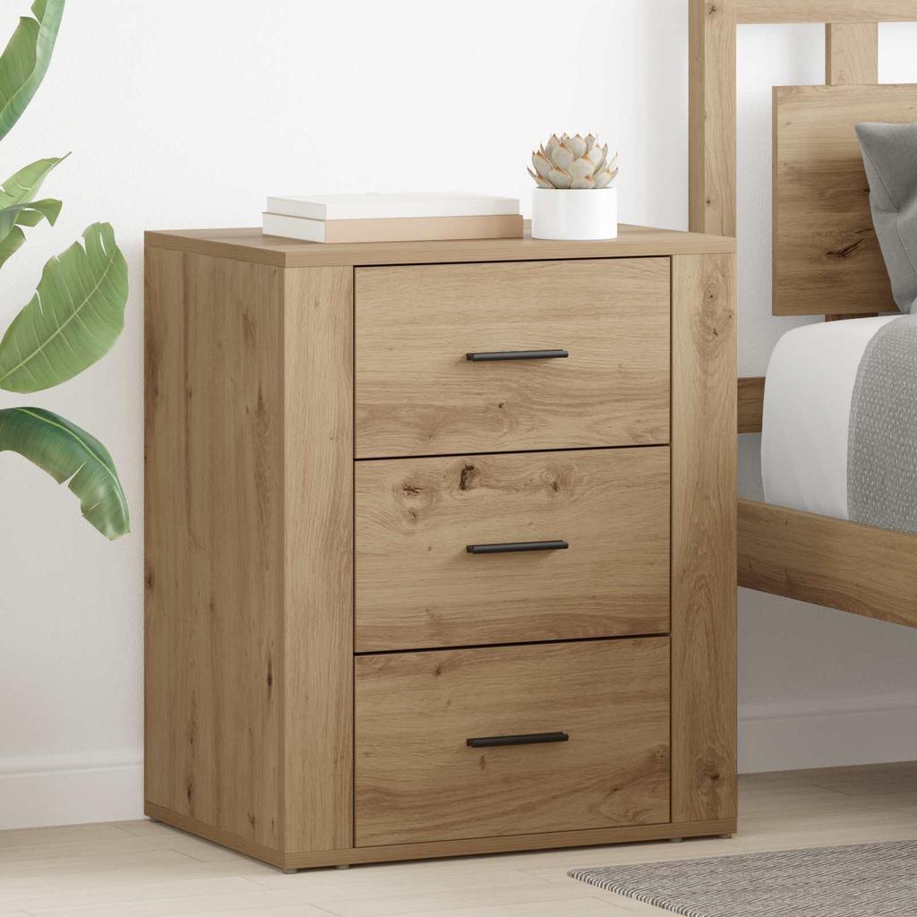 Nightstand Artisan Oak 35 X 50 X 60 Cm Engineered Wood
