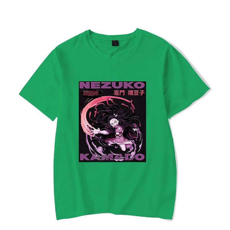 New Funny Anime T Shirt Unisex Short Sleeve O Neck Summer Casual Cute Kamado Nezuko Printing T-shirt Top Tee