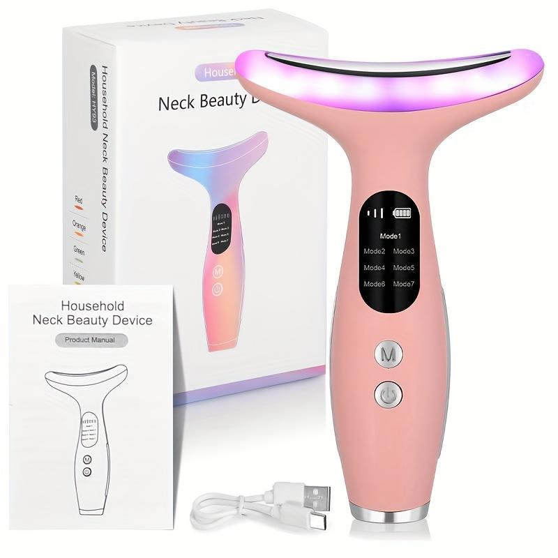 Rechargeable Facial and Neck Skin Care Beauty Device, Home Use Vibrating Massager, Facial and Neck Skin Care Gift for Women