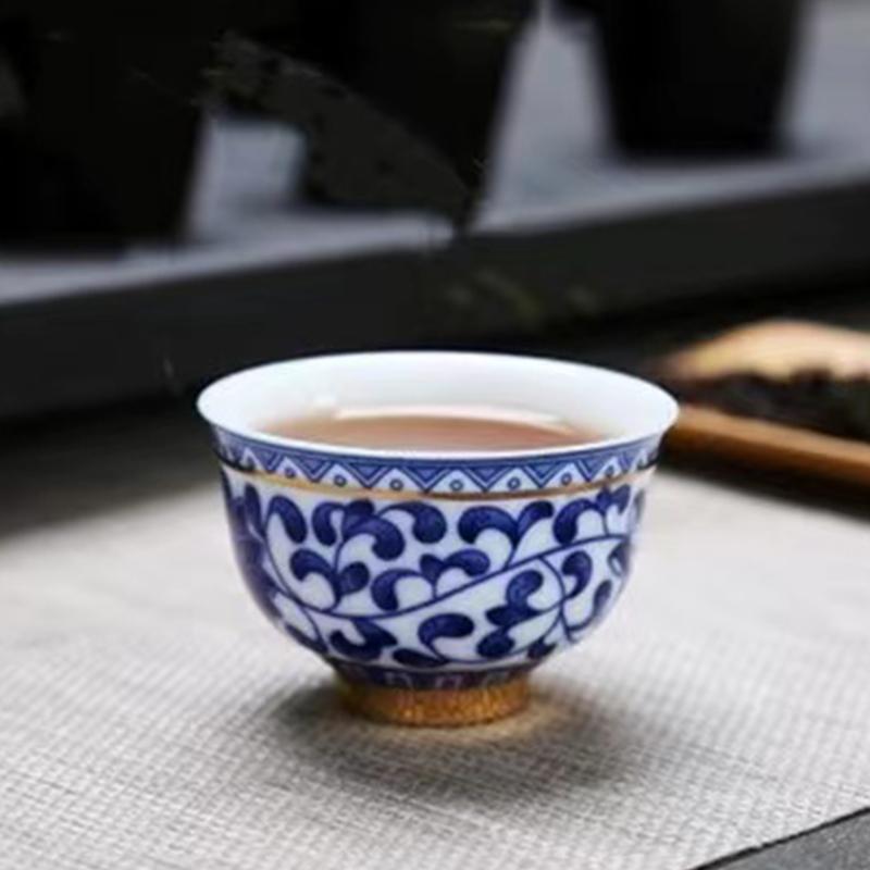 Chinesisches Porzellan Jingdezhen Vintage Ästhetische Teetasse Teegeschirr Teeware Keramikglasur Für Kung Fu Oolong Tieguanyin Puer Weißer Tee
