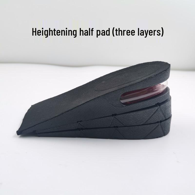 Height Boosting Sports Insoles: Shock-Absorbing, Invisible Air Cushion with Three-Layer, Four-Layer, and Half Pad Options for Men and Women