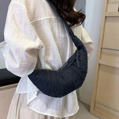 Denim Underarm Bag Women's Bag Spring and Summer New Fashion Dumpling Bag High Sense Versatile Women's Shoulder Bag