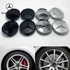 C200 E300 2026 Hot 4 Pcs 75MM Integrated Black or Silver Wheel Rims Center Hub Caps Star Logo For Mercedes Benz CLS CLA GLA Clas