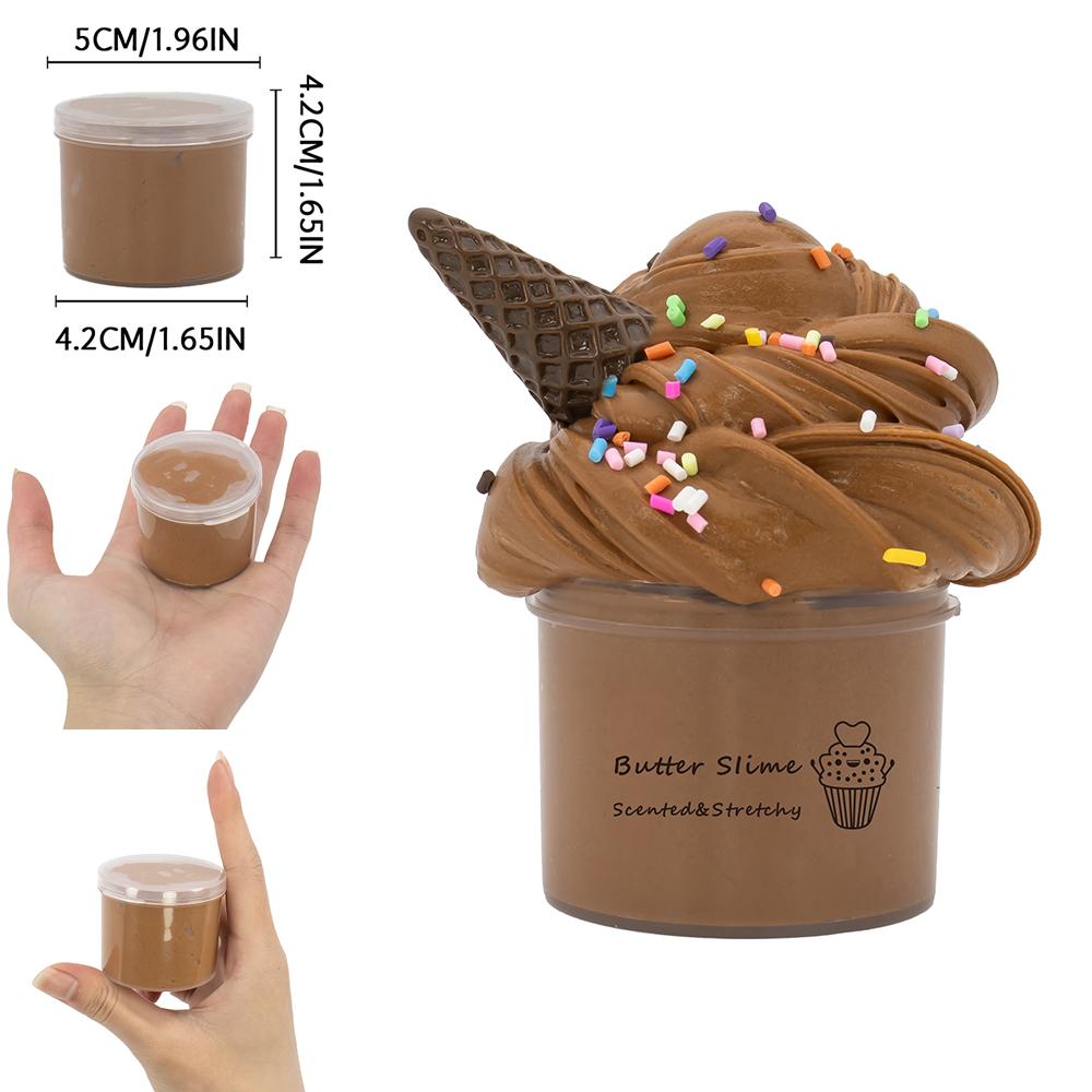 

70ML Scented Butter Slime,Strechy And Non-Sticky,Ice Cream Cones accessories,Birthday, Holiday, Easter Day Party Gifts,DIY Stres