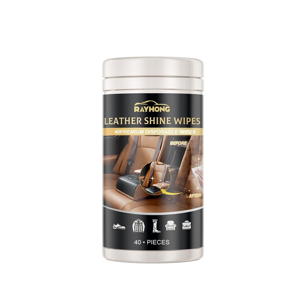 Rayhong Leather Cleaning Wipes Leather Sofa Car Seat Shoes Anti-cracking Fading Cleaning Care