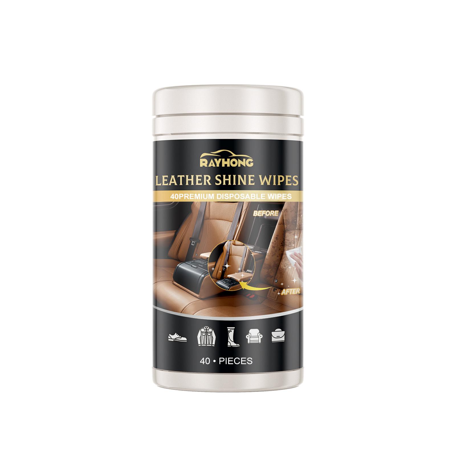 

Салфетки Rayhong для чистки кожи, кожаных диванов, автомобильных сидений, обуви, против трещин и выцветания 40pcs