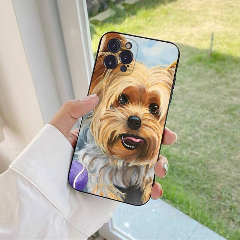 YNDFCNB Yorkshire Terrier Dog Phone Case For iPhone 6 7 8 Plus 11 12 13 14 Pro SE 2020 MAX Mini X XS XR Back Funda Cover