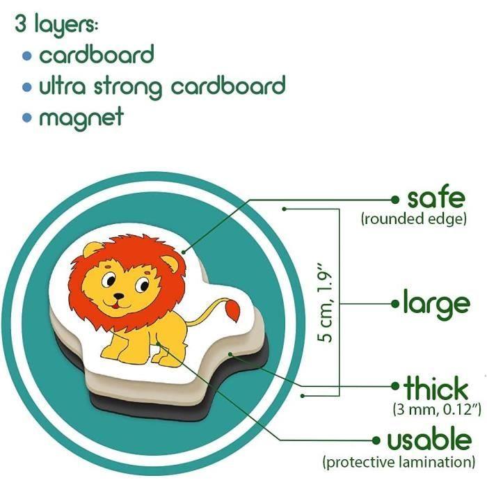 Jouet Magnétique - MAGDUM - MAGNETIC BOOK MAGDUM - 71 Pièces Animaux - Éducatif - Pour Enfants à Partir de 3 Ans