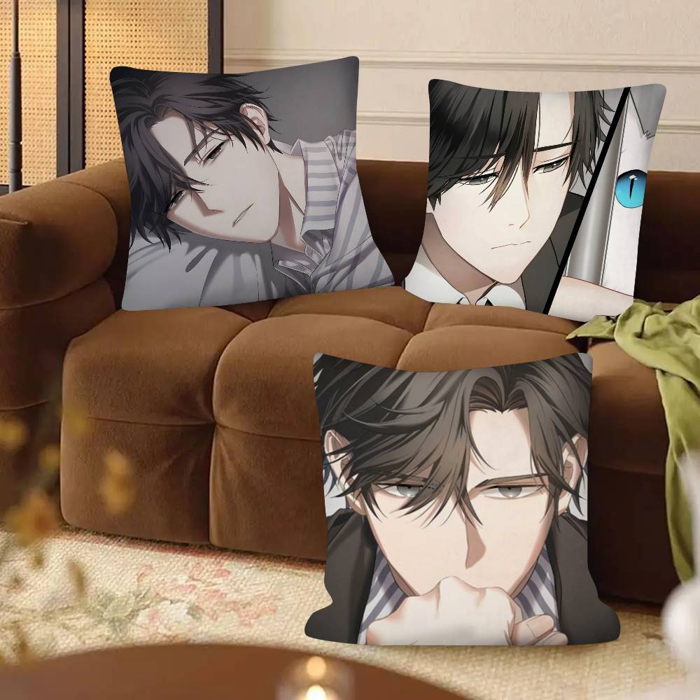 1Pc Mystic Messenger 707 Jumin Han Pillow Case Fashion Square Pillowcase Bedroom Sofa Room Ins Decoration Leisure