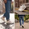 New Balance 574 Beige Burgundy Unisex Sneakers Cream U574OP2
