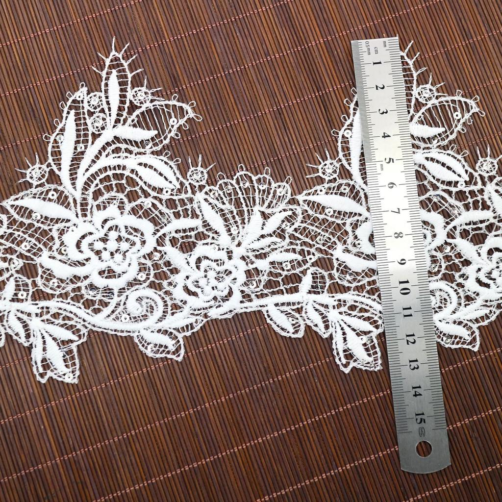 Delicate Fish Silk Line Milk Silk Color Scheme 3 Centimeter Beads Lace Water Soluble Hollow Cheongsam Accessories Lace