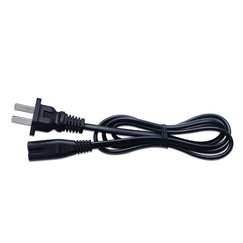 Single-Head Pure Copper Power Cord, Two-Core, 0.75mm², National Standard Two-Pin, Tinned Tail.