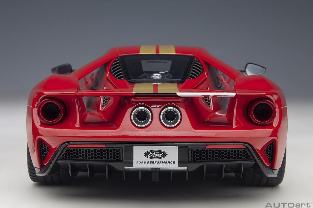 AUTOart 1/18 Scale Ford GT Alan Mann Heritage Edition Red/Gold Stripes Finished Product