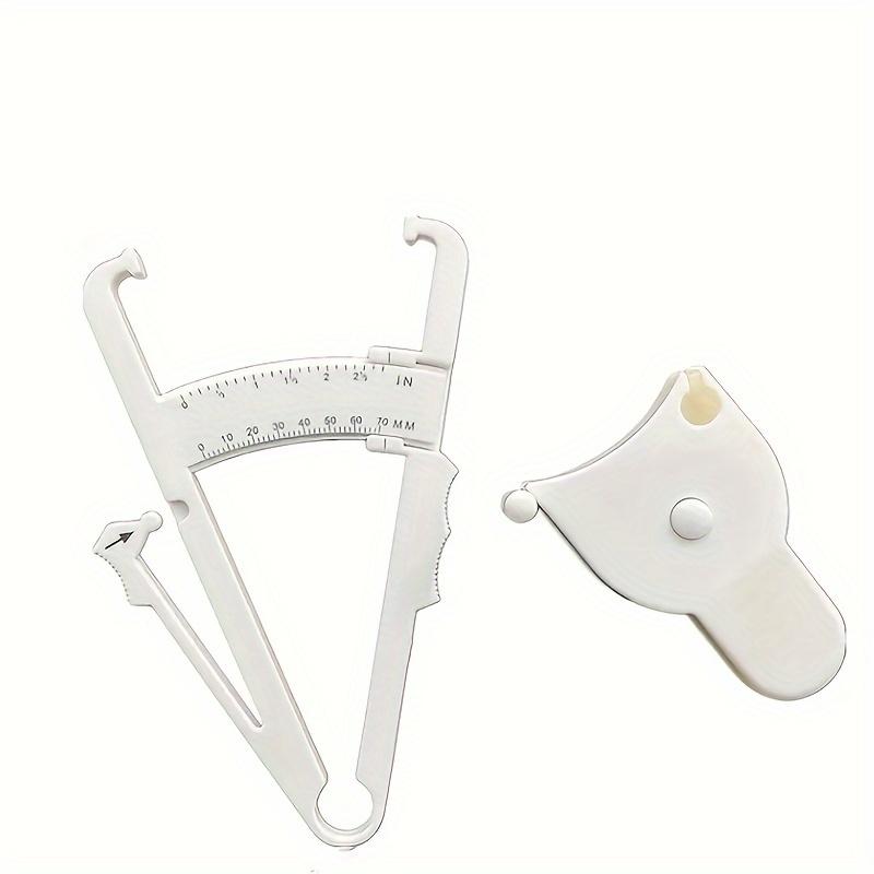 

1 Set Body Fat Measuring Device and Waist Tape Combination-Handheld Fat Meter and Tape Measure,Portable Fitness Measurement Too белый