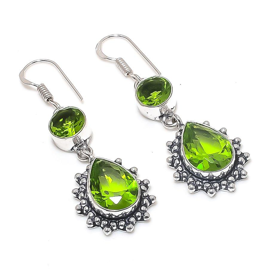 

Peridot Gemstone 925 Sterling Silver Earring 2.05