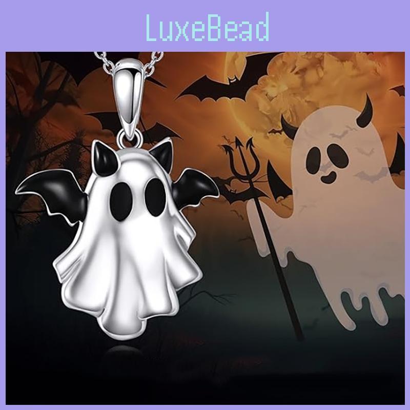 Halloween Pendant Ghost Necklace With Zinc Alloy Material For Accessory Holiday