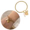 Modernes Herz-Anhänger-Armband Stilvolles Blumenketten-Armband Modischer Handgelenkschmuck Geschenk für Frauen, die Details lieben