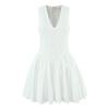 Youth Bloom House Same Style French Style White Gentle Style Sexy V-neck Lace Hollow Out Waist Hugging Short Dress