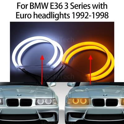 Switchback Cotton Light LED Angel Eye Dual White Amber for BMW E36 3 Series with Euro Headlights
