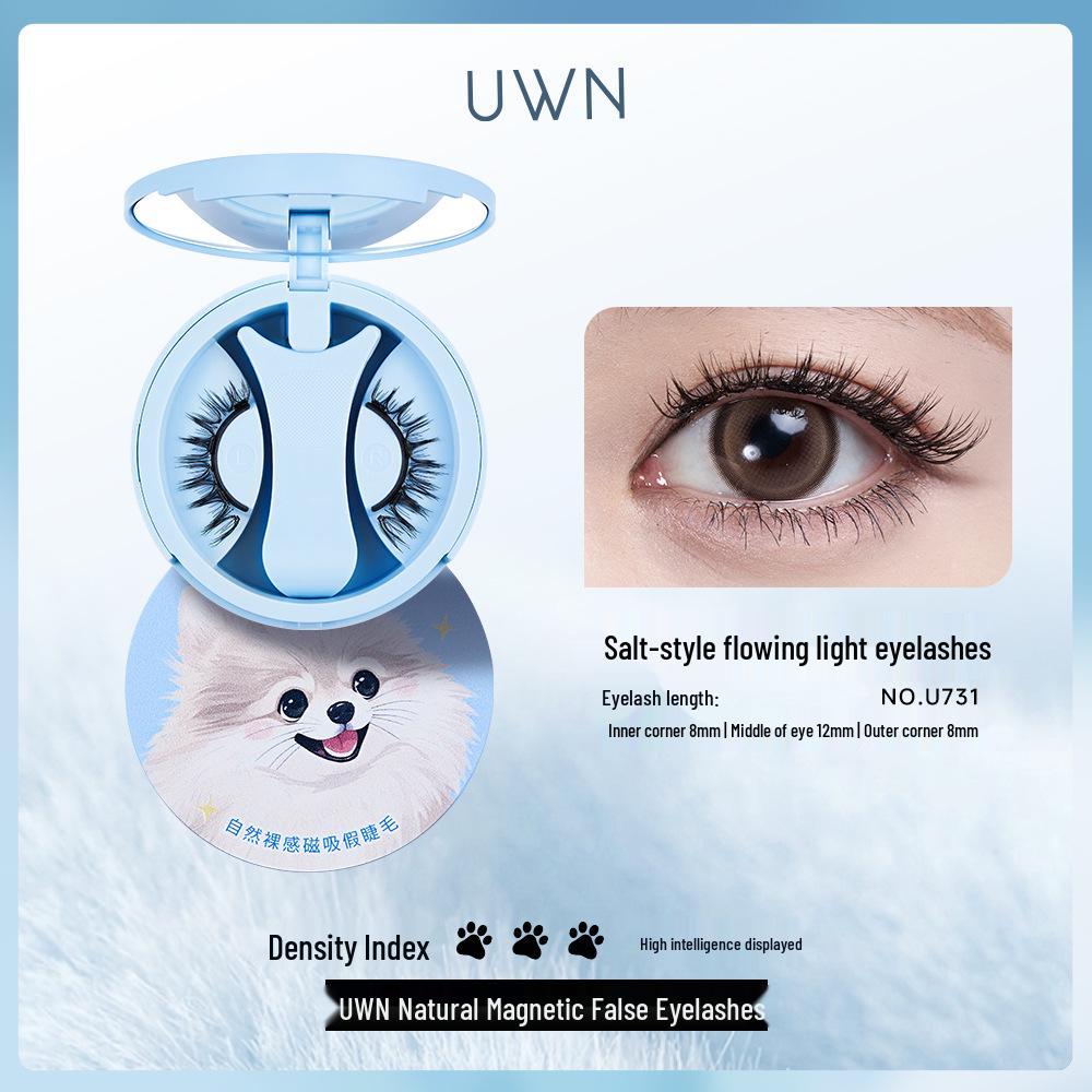 UWN Magnetic Natural-Style False Eyelashes with Quick Adsorption and No-Feel Wear – European & American Cross-Border Design
