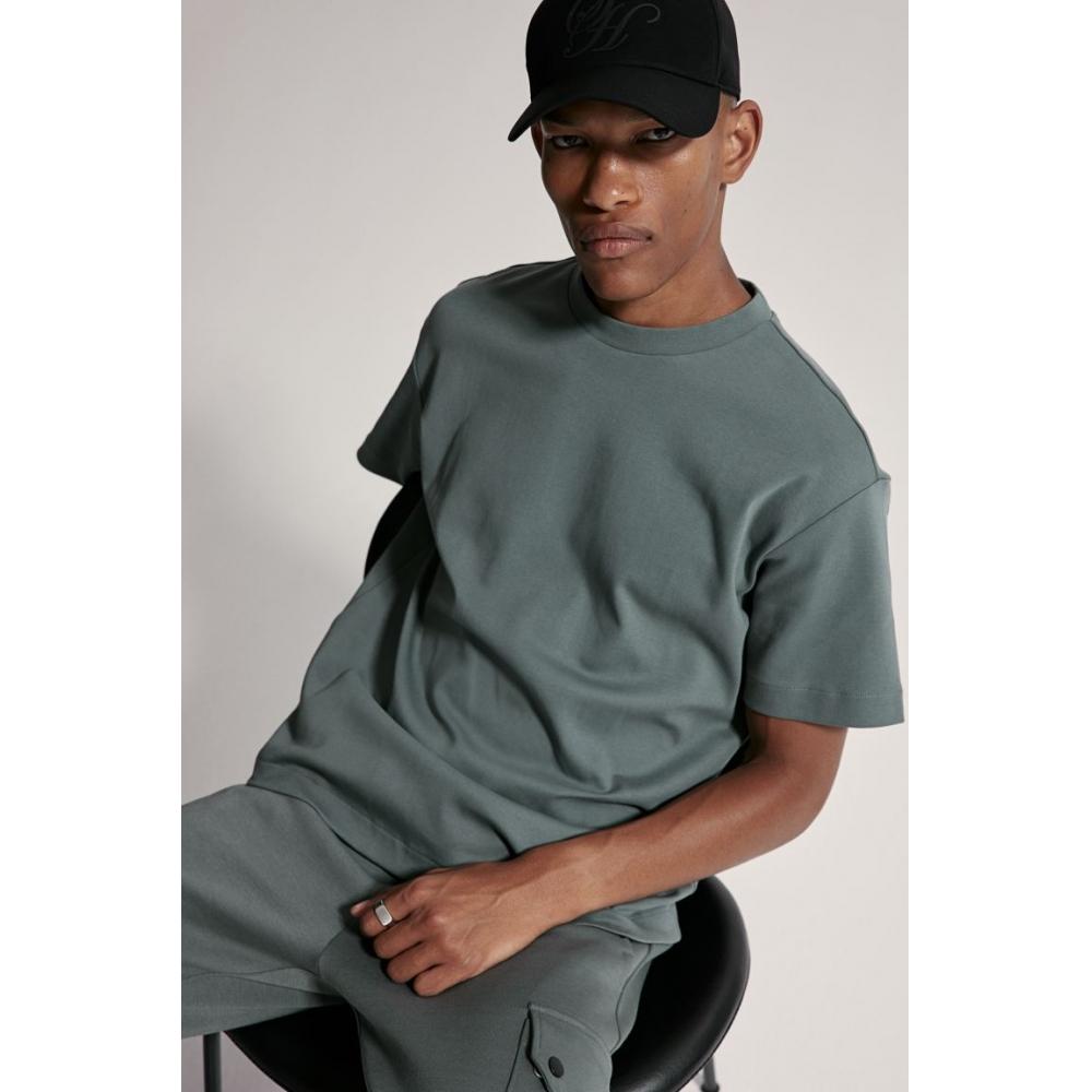 H M Loose FiT T sHirT Dark Sage Green