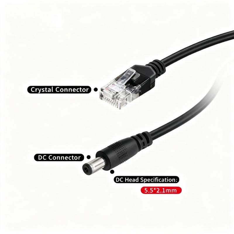 Plastic POE Splitter Converts 48V to 12V  IEEE802.3af/at Standard for Surveillances Camera Systems Easy Installation