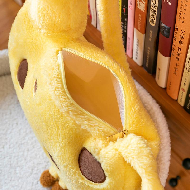Cartoon Animal Giraffe Plush Crossbody Bag Girly Large Capacity Portable Cute Funny Giraffe Shape Shoulder Bag With Zipper Gifts