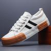 Fashion 2025 New Men's Summer Breathable White Casual Canva Shoes With Thick Sole New Style Thin Style Trendy Shoes EVA Material SS25162