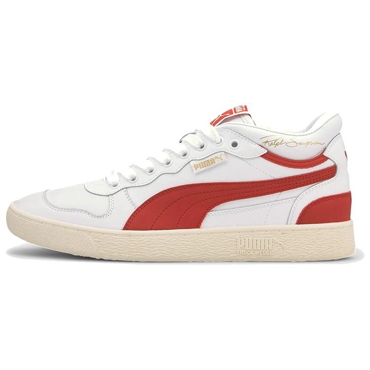 PUMA Ralph Sampson Demi OG  White High Risk Red  Men s 371683-07 EU 35.5
