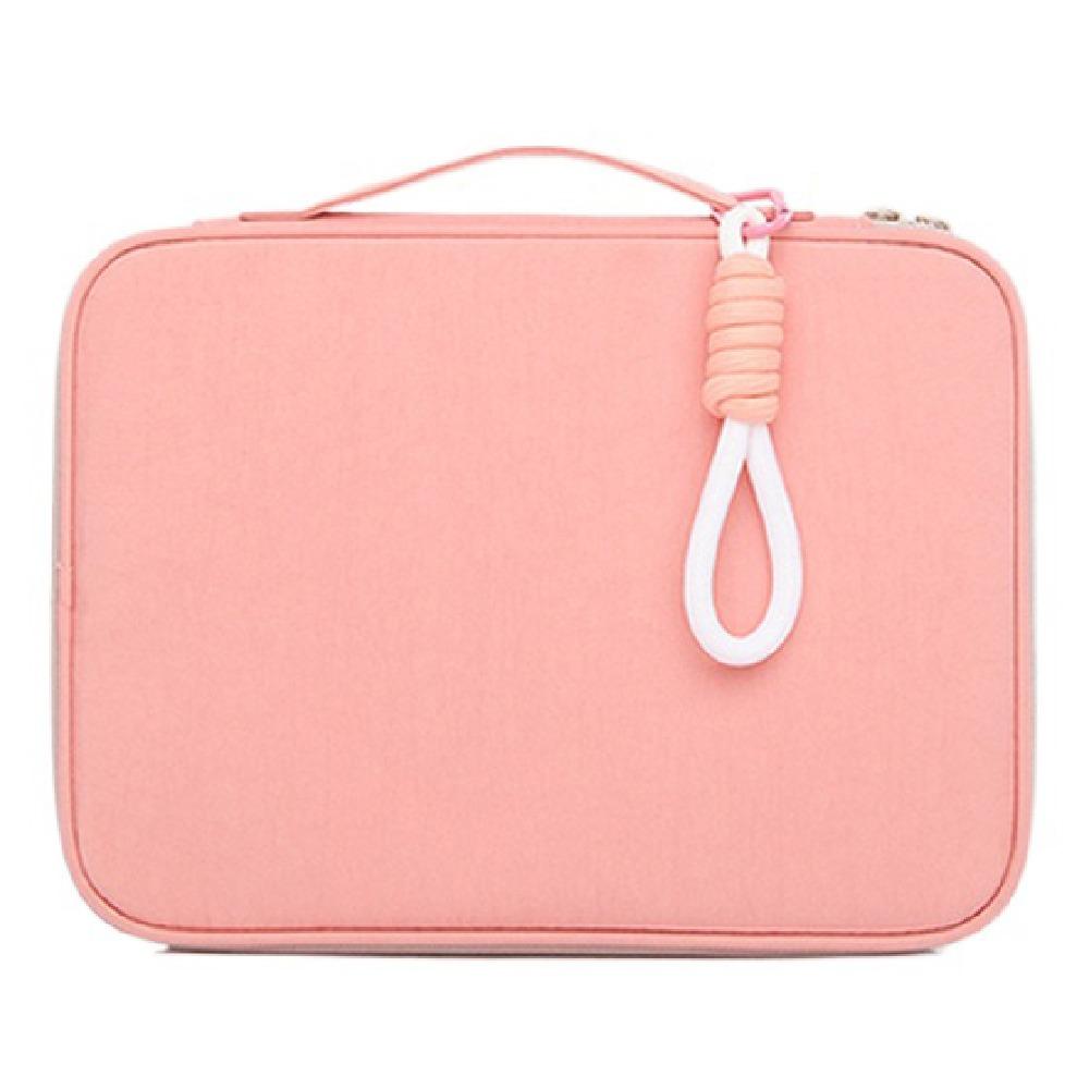 

Portable Computer Handbag Shockproof Tablet Carring Case Casual Laptop Sleeve Bag Work S рожевий