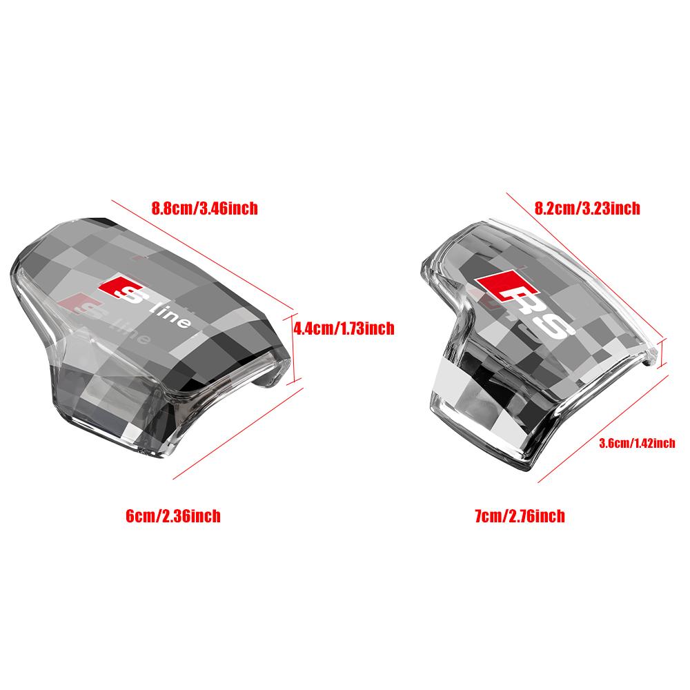 2026 Hot For Audi S4 S5 Q5L SQ5 Q7 RS4 RS5 A4/A4L A5 Q8 S8 RS7 Car Gear Head Shift Knob Handle Cover Trim ABS Crystal Style Accessories