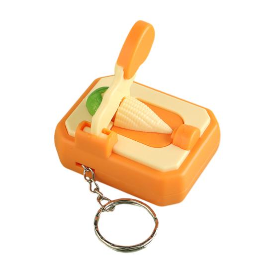 Mini Carrot Cutter Fidget Keychain Stress Relief Cartoon Corn Cutting Machine Key Ring Backpack Hanging Decoration Bag Charm Purse Pendant B