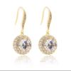 New Fashion Sparkling Zircon Round Earrings - Women's Elegant High-End Design
