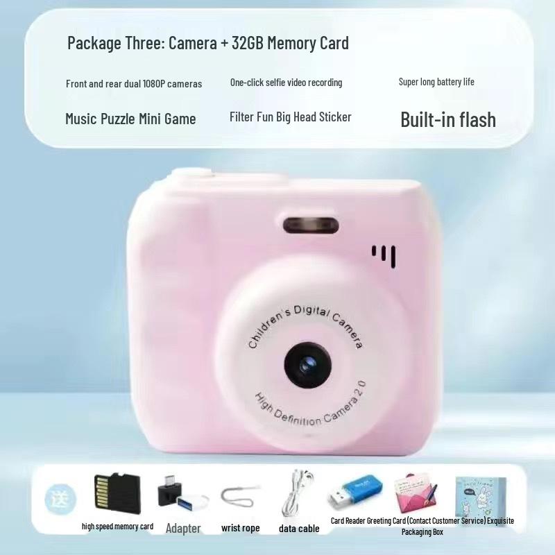 HD Dual Lens Cute Digital Camera - Ideal for Students, Travel, and Mobile Photography
