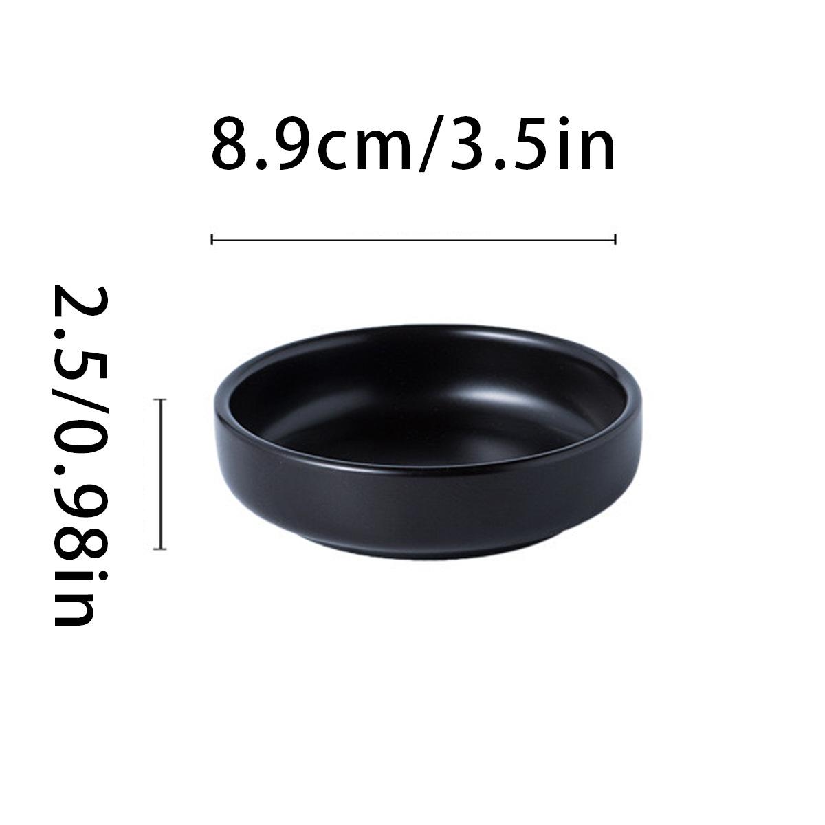 Premium Round Plate Ceramic Dipping Plate Household Chili Sauce Plate Taste Plate Snack Bar Hotel Mustard Plate